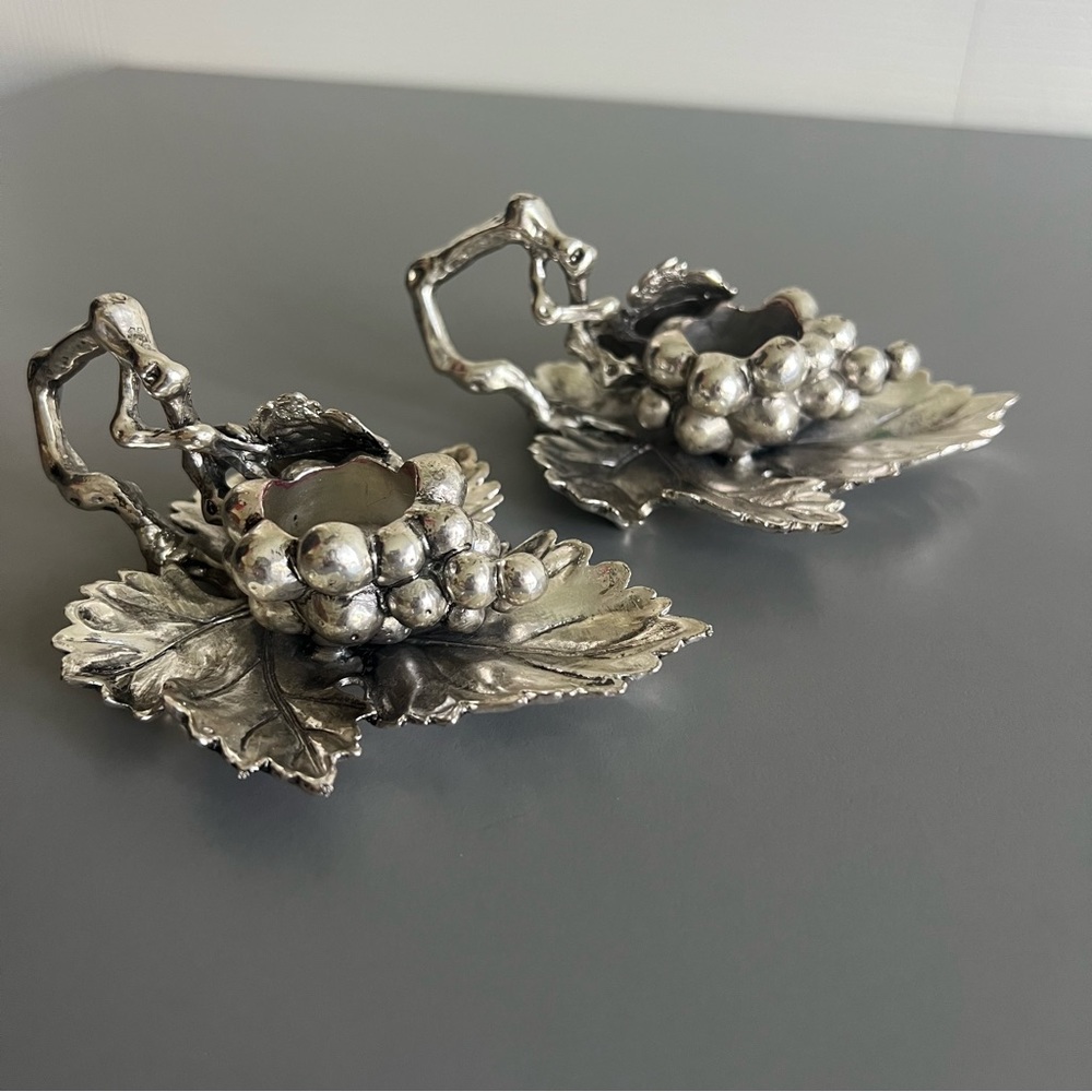Arthur Court Vintage Signed Grapevine Candle Holders. Set of 2